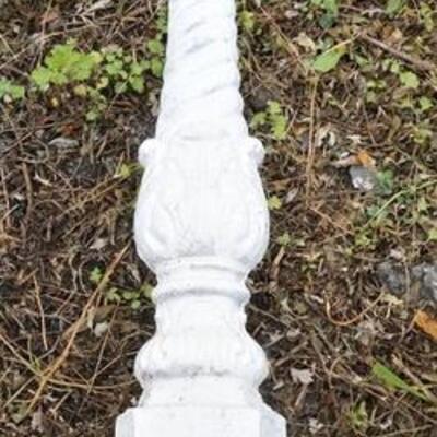 1208	CAST IRON HITCHING POST W/HORSE HEAD, 43 IN HIGH
