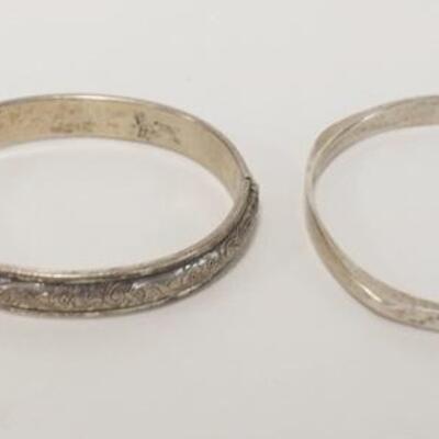 1182	DANECRAFT AND DENMARK WITH TOUCH MARKS STERLING SILVER BRACELETS, 1.48 TOZ
