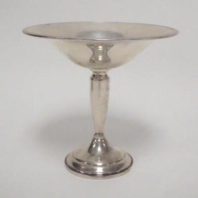 1026	TOWLE WEIGHTED STERLING SILVER COMPOTE, 6 IN HIGH X 6 3/8 IN DIAMETER
