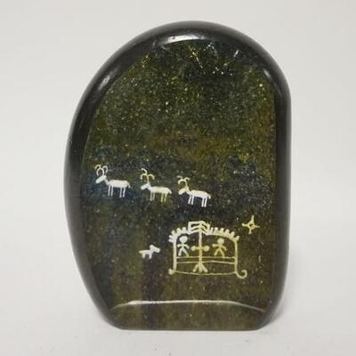1101	KOSTA ENGRAVED PAPERWEIGHT, 5 IN HIGH
