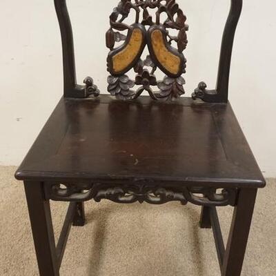 1224	CARVED ASIAN CHAIR, 20 1/4 IN WIDE X 36 IN HIGH
