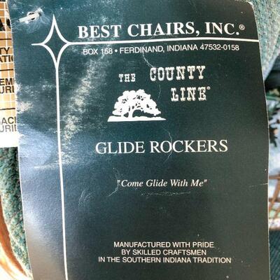Best Chairs, Inc. Oak Glider and Matching Ottoman ~ $80.00
~ Glider: 39