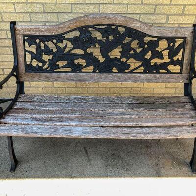 Cast Iron and Wood Garden/Patio Bench                    
34