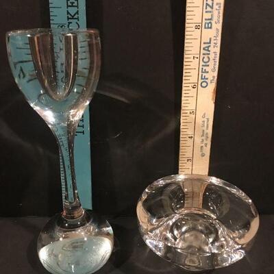 Danish Crystal candleholders 