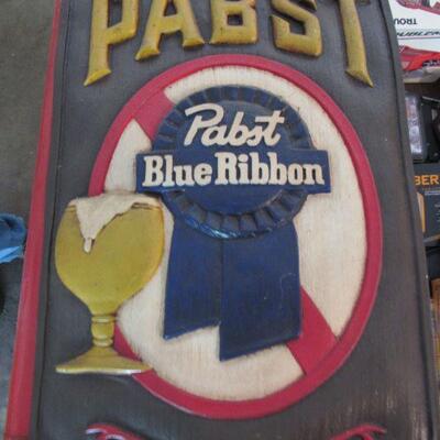 Pabst chalk ware bar sign