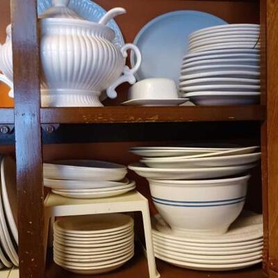 #1406 â€¢ Matching White Plates, Bowls, Cups And Kitchenware
