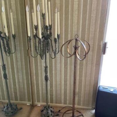 #1926 â€¢ Vintage Electric Candle Stand and Decorative Stand