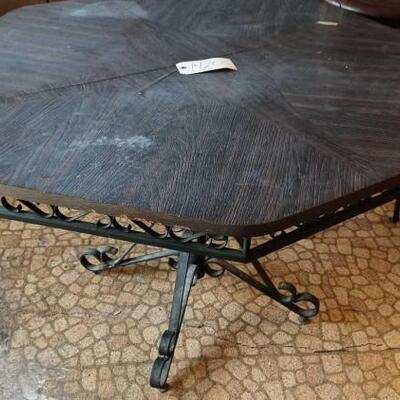 #1420 â€¢ Wooden Dinner Table And Wooden Bar Stool