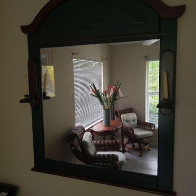 Nice, dark wood framed mirror