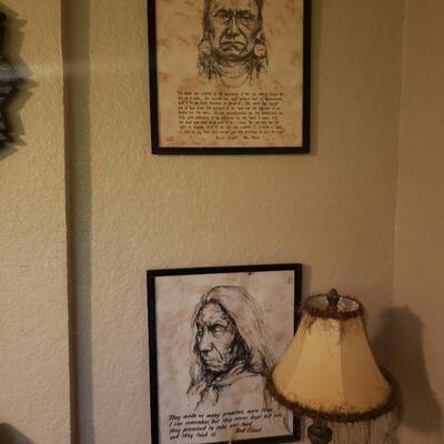 two American Indian pictures with brief descriptions about them