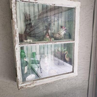 old house window made into a shadowbox