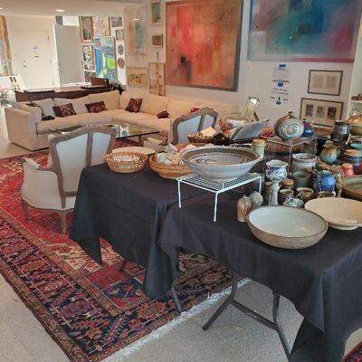 Mid-century furniture, art, pottery