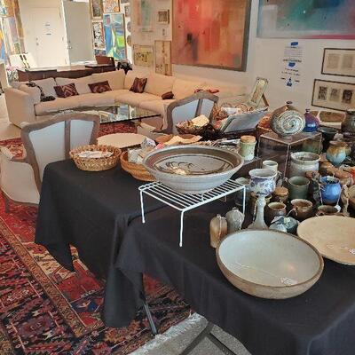 Mid-century furniture, art, pottery