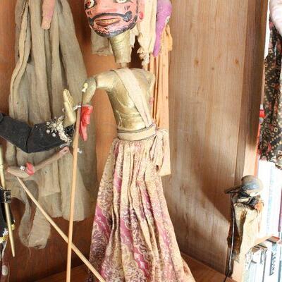 Vintage Indonesian Wayang Golek Stick Puppet