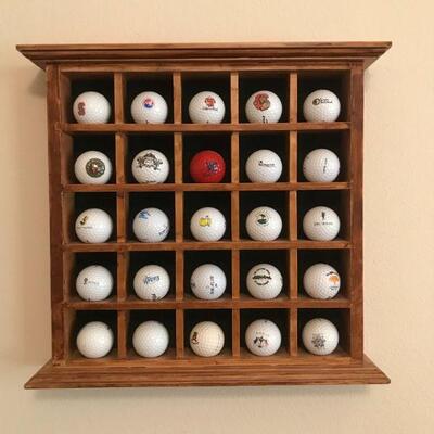 Collector Golf Balls with Holder