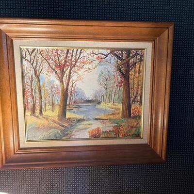 Vintage landscape painting 