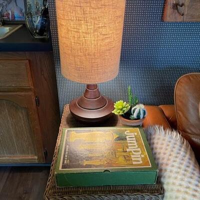Mid century style pair of lamps
