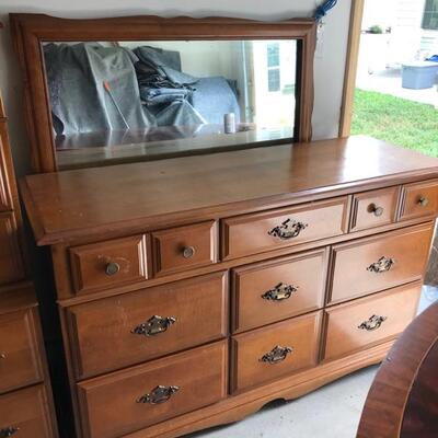 dresser with mirror $110