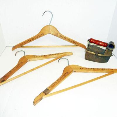 Q Eliz hangers + iron