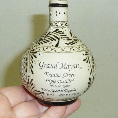 Tequila pottery bottle