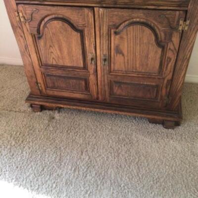 Cabinet with shelves and drawer, $15