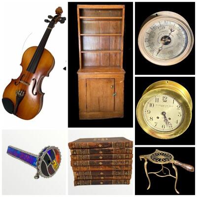 Jet Woodworking Bandsaw, Grizzly 15In Planer,  Awesome Shop Table, LG Electric Washer & Dryer, Antique Jacquard Coverlet 1839,...