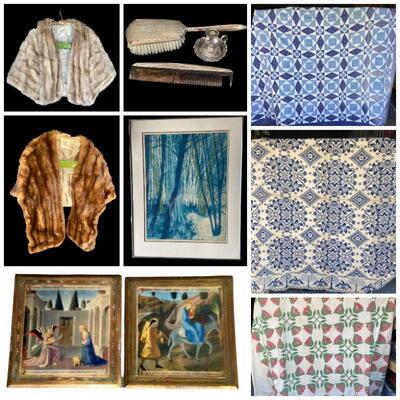 Jet Woodworking Bandsaw, Grizzly 15In Planer,  Awesome Shop Table, LG Electric Washer & Dryer, Antique Jacquard Coverlet 1839,...
