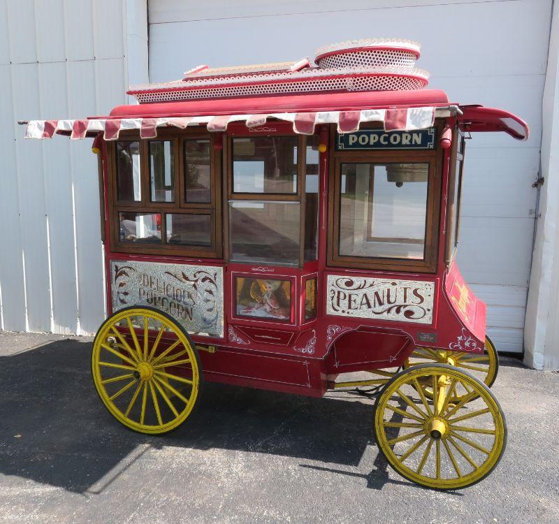 Cretor Model C replica functional popcorn wagon by Antique Popcorn Wagons Chicago #003