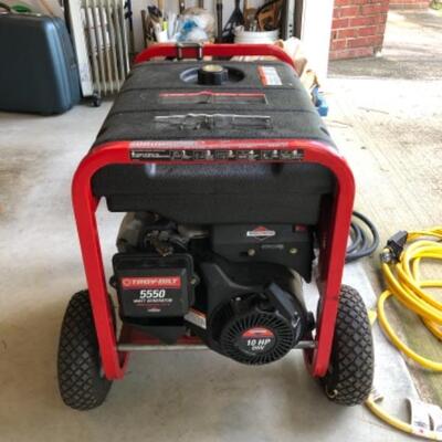 Troy Bilt generator 5550 watts
used 1 time, clean and ready to use
$450