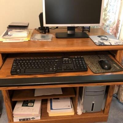 Oak Rolling computer desk
$45 