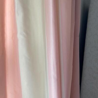 Pink and white and peach curtains