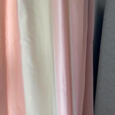Pink and white and peach curtains