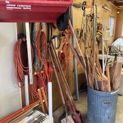 Extension cords, yard equipment