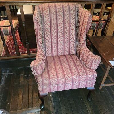 ETHAN ALLEN WING BACK QUEEN ANNE CHAIRS