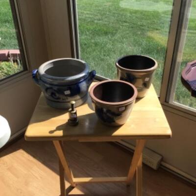 Salt glaze crocks. 