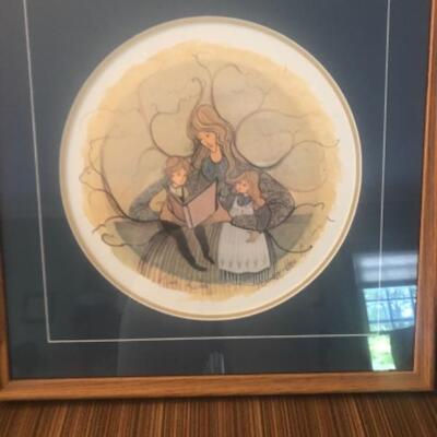 P Buckley Moss/Tales Retold. Framed and signed. 