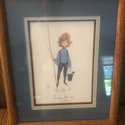 P Buckley Moss/Jake. Framed and signed. 