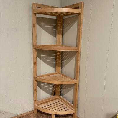 Bamboo corner Shelf Unit 41” high 
Price: $20
