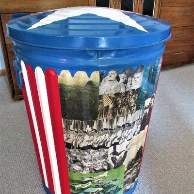 Cool 1960s trashcan protest art
