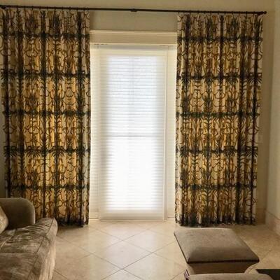 pair of window treatments with hardware $225 
106 X 48
