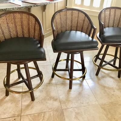 swivel wicker, bentwood and leather bar stool $145 each
originally $1,195 each
2 available