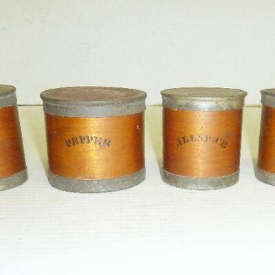Shaker wood spice boxes