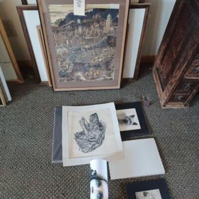 2964	

5 Pieces of Sketched Artwork And 5 Pieces Of Framed Artwork
Sizes For Framed Artwork Range From: 17