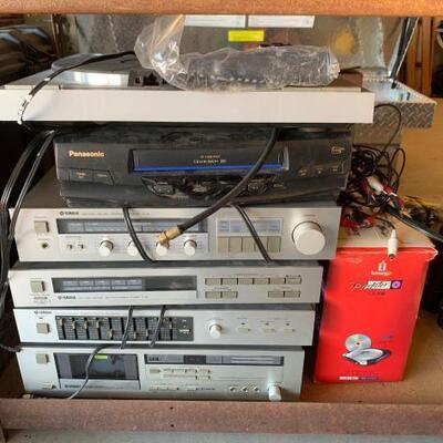 3058	

Yamaha Turntable, Equalizers, Amplifier, And Panasonic VHS Player
Yamaha Turntable, Equalizers, Amplifier, And Panasonic VHS Player