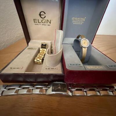 2514	

3 Watches Geneva , Elgin and a Gruen
3 Watches Geneva , Elgin and a Gruen