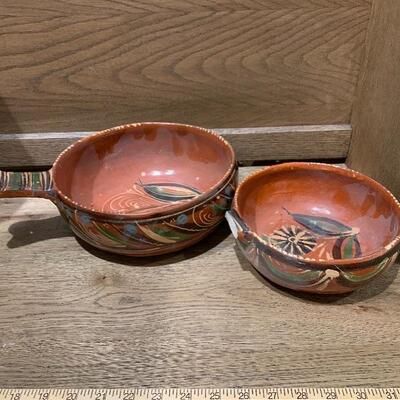 (2) Mexico Pottery Pots, as is