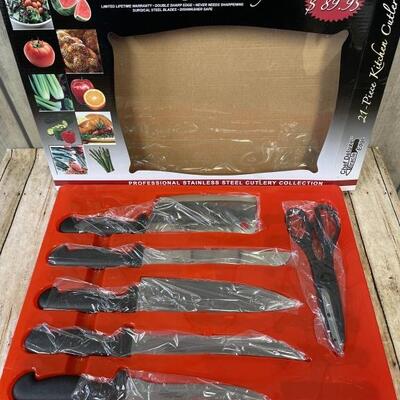 21 Piece Kitchen Cutlery Set