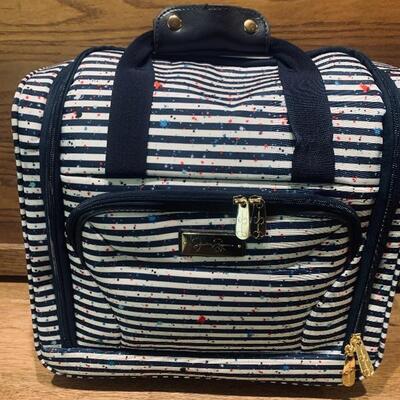 Jessica Simpson Rolling Blue & White Stripe Bag
