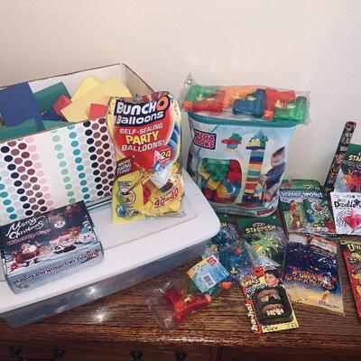 Children's Lot of Blocks, Balloons, & Toys