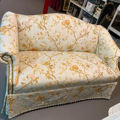 Newly upholstered settee